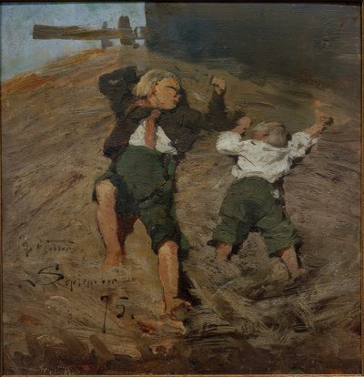 Boys in the Straw by Hans Peter Feddersen der Jüngere