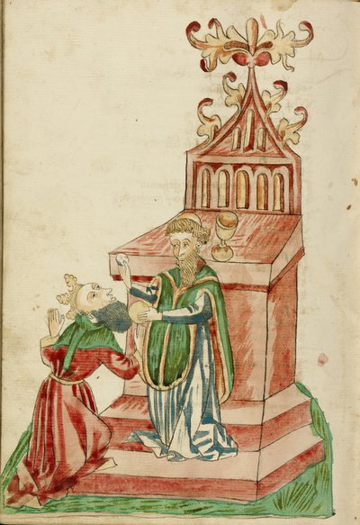 Josaphat Receives Communion from Barlaam by Hans Schilling