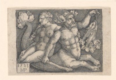 A Triton and a Nymph by Hans Sebald Beham