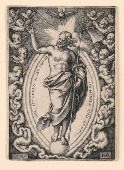 Christ on the Globe by Hans Sebald Beham