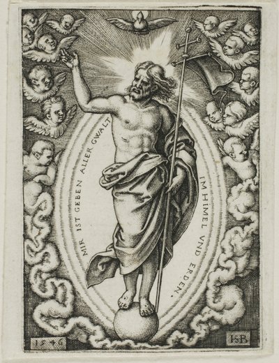 Christ on the Globe by Hans Sebald Beham