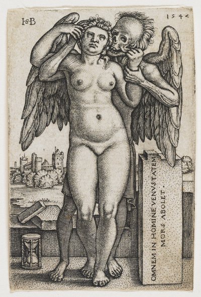 Death Seizing a Woman by Hans Sebald Beham