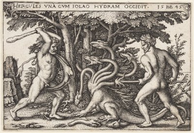 Hercules Slaying the Hydra by Hans Sebald Beham