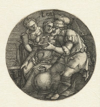 Lot and His Daughters by Hans Sebald Beham