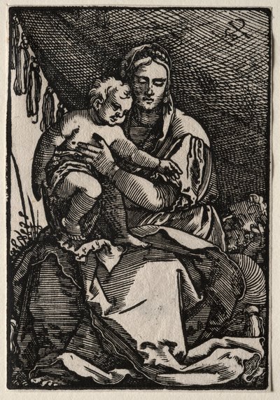 The Holy Family under a Tent by Hans Sebald Beham