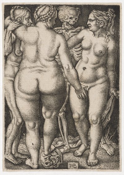 Three Women and Dead by Hans Sebald Beham