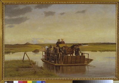 A Ferry over the Gudenå by Hans Smidth