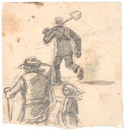 Figure Studies for a Fire Scene by Hans Smidth