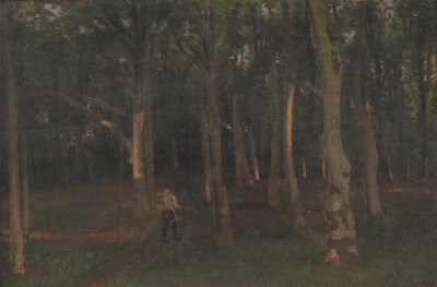 Forest at Sunset by Hans Smidth