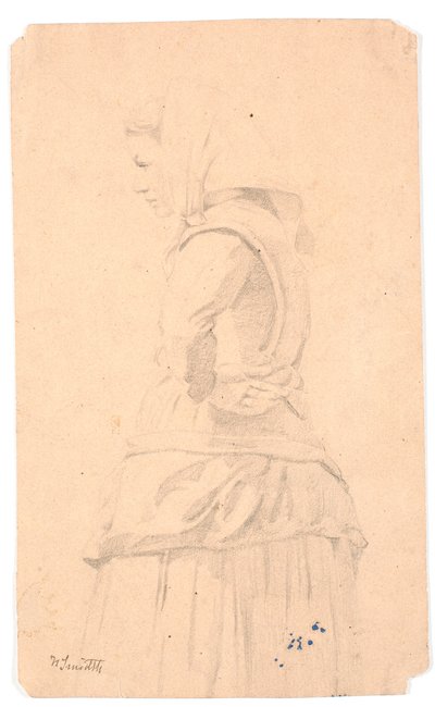 Standing Peasant Girl by Hans Smidth