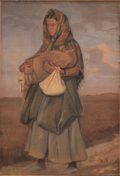 Gypsy Woman with Her Child on the Heath by Hans Smidth