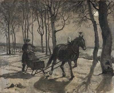 The Sleighing to Fussingø by Hans Smidth