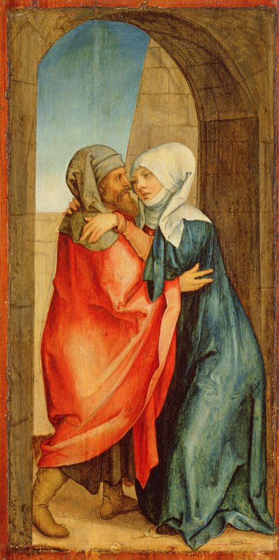 Meeting of Joachim and Anne by Hans Suess Kulmbach