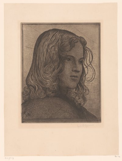 Head of a Girl by Hans Thoma