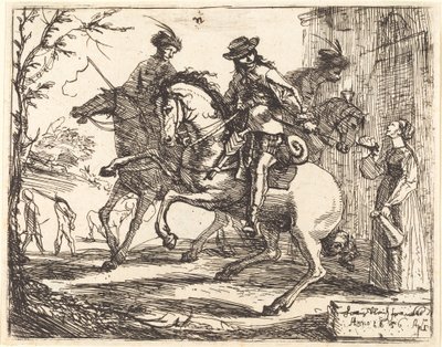 Three Riders before an Inn by Hans Ulrich Franck