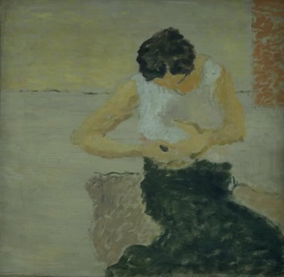 A Lady Dressing by Harald Giersing