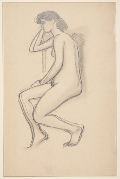 Seated Female Model, Seen from the Side by Harald Giersing