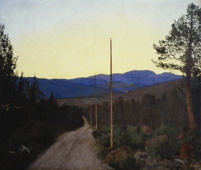 Country Head, Landevei by Harald Oscar Sohlberg
