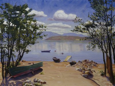 View over Mjøsa by Harald Oscar Sohlberg