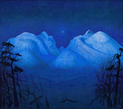 Winter Night in the Mountains by Harald Oscar Sohlberg