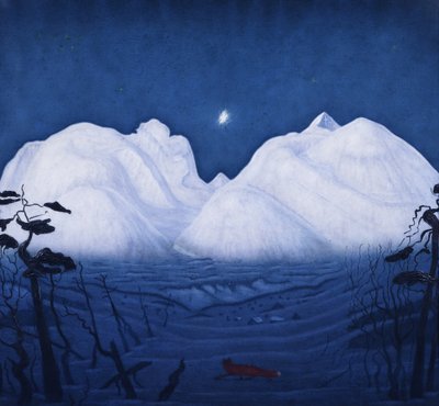Winter Nights in the Mountains by Harald Oscar Sohlberg