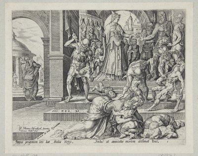 Athaliah Destroying the Royal Progeny by Harmen Jansz. Muller