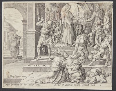 Athaliah Destroying the Royal Progeny by Harmen Jansz. Muller