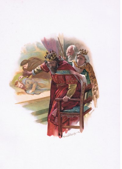 Queen Gertrude, illustration from Hamlet by Harold Copping