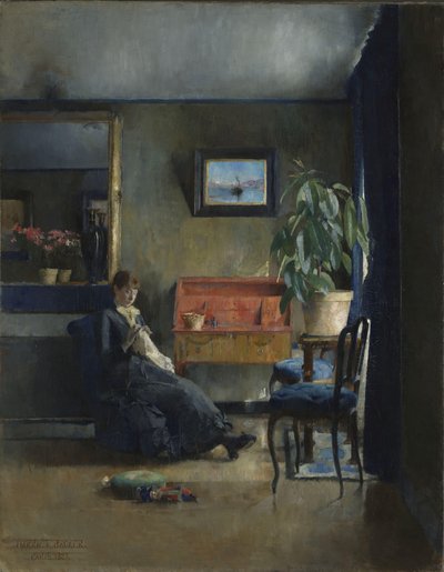 Blue Interior by Harriet Backer