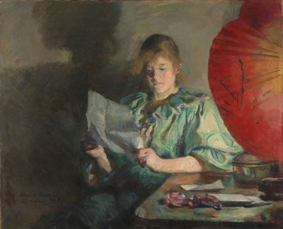 Evening, Interior by Harriet Backer