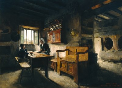 Farm Interior Brittany by Harriet Backer