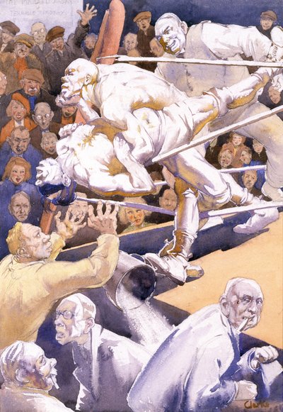The Wrestling Match by Harry Clarke