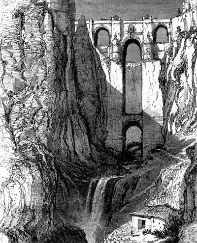Puente Nuevo, Ronda, Spain, 19th century by Harry Fenn