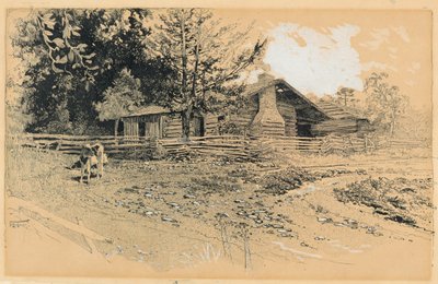 The Snodgrass Farmhouse, Chickamauga by Harry Fenn