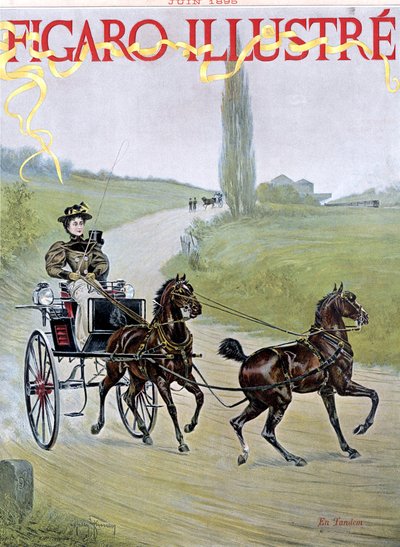 Woman driving carriage by Harry Finney