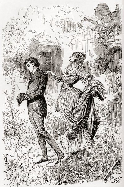 Estella and Pip in Miss Havisham
