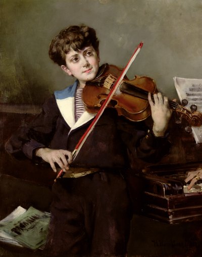 The Violinist by Harry Humphrey Moore
