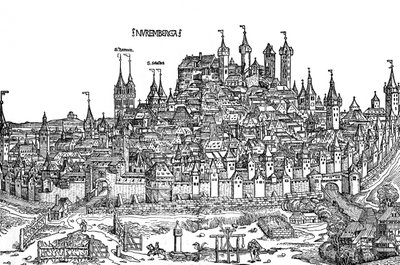 Nurnburg View in the 15th Century by Hartmann Schedel