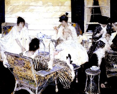 The Tea Party by Harvey T. Dunn