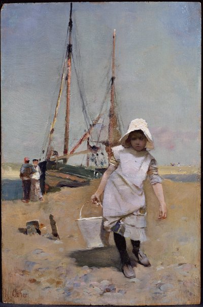 A Breton Fisher Girl by Hector Caffieri