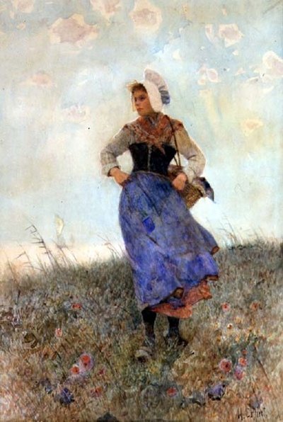 Breton Fishergirl by Hector Caffieri