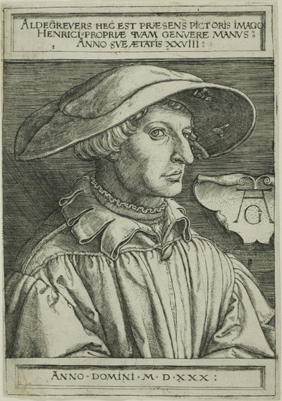 Heinrich Aldegrever, Aged 28 by Heinrich Aldegrever
