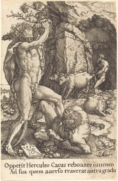 Hercules Killing Cacus by Heinrich Aldegrever