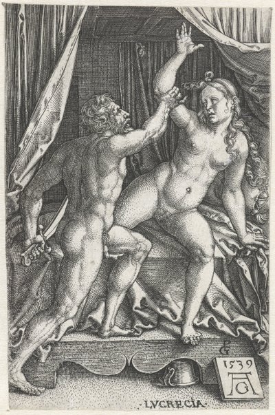 Lucretia and Sextus Tarquinius by Heinrich Aldegrever