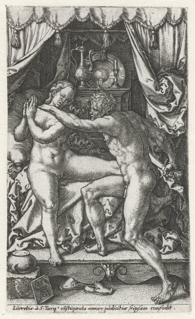 Lucretia and Sextus Tarquinius by Heinrich Aldegrever