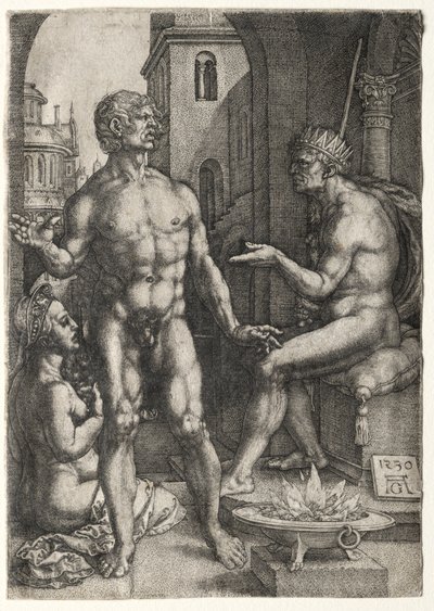 Mucius Saevola by Heinrich Aldegrever