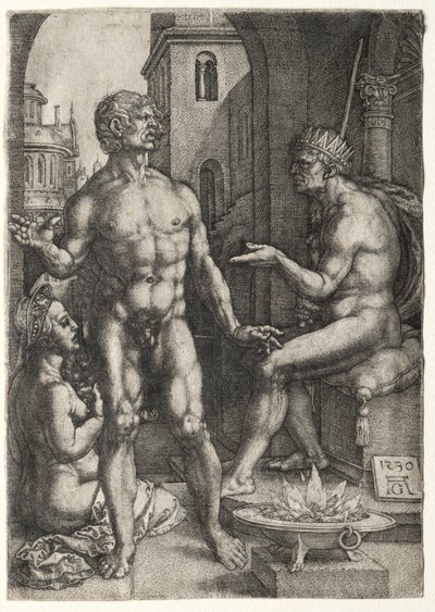 Mucius Saevola by Heinrich Aldegrever