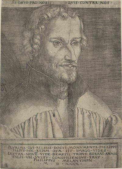Portrait of Philipp Melanchthon by Heinrich Aldegrever