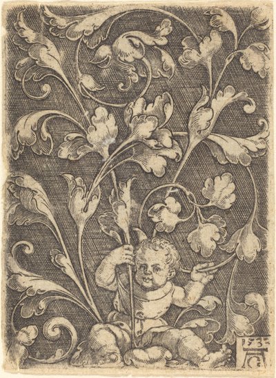 Scroll Ornament with Seated Child, 1532 by Heinrich Aldegrever