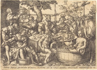 The Rich Man at the Table by Heinrich Aldegrever